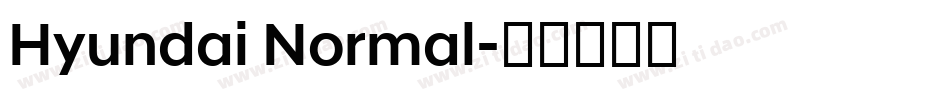Hyundai Normal字体转换